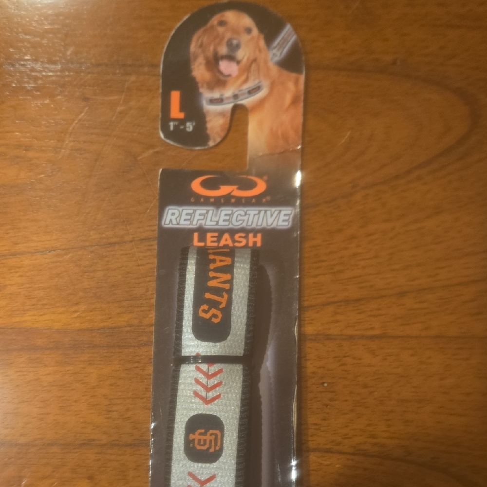San Francisco Giants Reflective Dog Leash - Gray & Orange